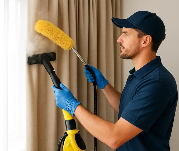 Trusted blind cleaning technician Matty Curtain Cleaning bunya QLD