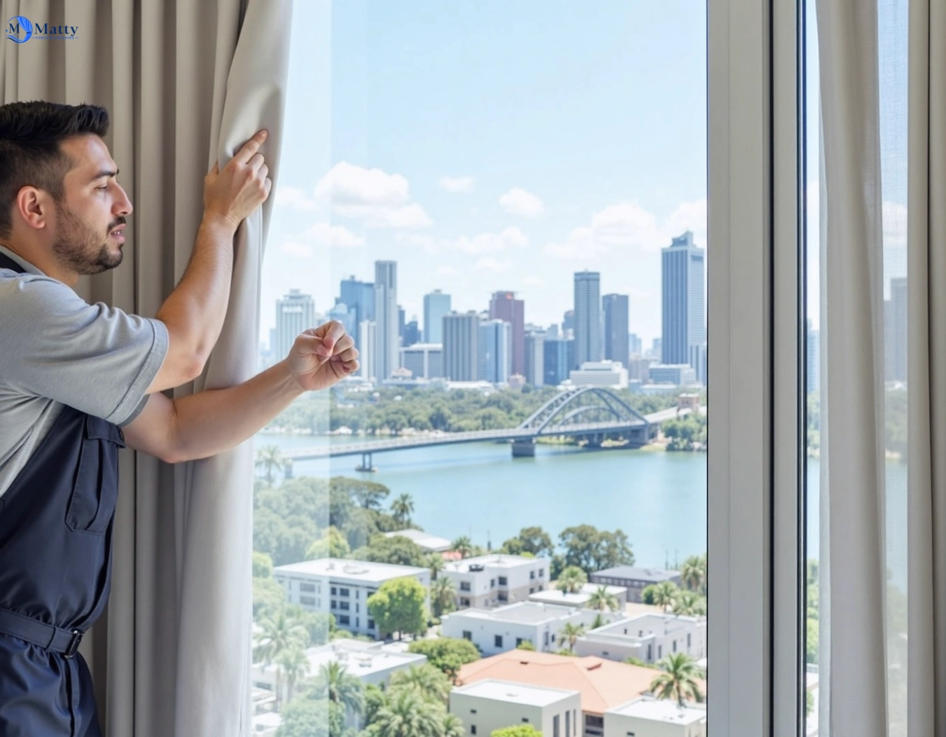 Professional curtain steam cleaning service bunya QLD by Matty Curtain Cleaning
